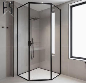 Vente directe d'usine <span class=keywords><strong>de</strong></span> cabines <span class=keywords><strong>de</strong></span> <span class=keywords><strong>douche</strong></span> en verre trempé, lignes ultra-étroites, style moderne minimaliste et séparation humide/sec - Product Image 1