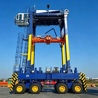 Transpalette porte-conteneurs sur pneus de 30 tonnes à moteur diesel pour la manutention de conteneurs en port sec intérieur