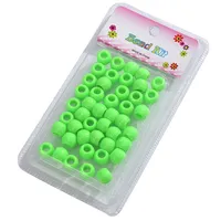 Coloré rond Dreadlock acrylique perles grand trou entretoise cheveux perles pour la fabrication de bijoux bracelet à bricoler soi-même collier artisanat couture