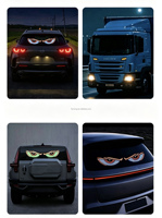 Panneau LED Devil Eyes pour camion, haute qualité, USB, multi-modes, nouvelle animation de pare-brise, avertissement, autres accessoires d'éclairage automobile