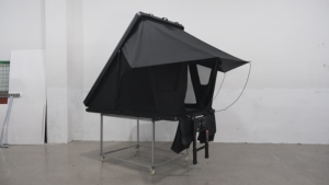 Tente de toit rigide pliable 4x4, grand espace, noire, imperméable, en aluminium, pour camping - Product Image 6
