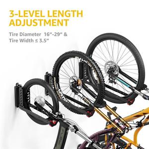 Portabiciclette regolabile a parete supporto verticale per porta bicicletta da Garage gancio girevole e appendiabiti - Product Image 2