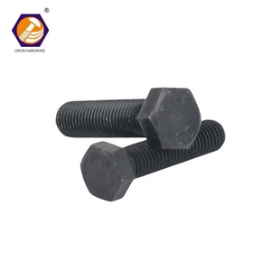 Perno hexagonal de acero negro M9 de tamaño personalizado de alta calidad <span class=keywords><strong>M20</strong></span> M22 M58 M29 sujetador con acabado inoxidable cabeza hexagonal estándar DIN rosca M3 - Product Image 1