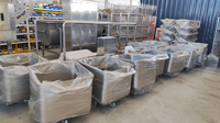 Chariot mobile rotatif en acier inoxydable 304 pour les usines de transformation alimentaire
