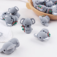 Chaînes de sucettes pour bébé en perles de silicone, animaux de dessin animé, koala