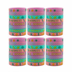 Pulsera de Silicona de Alta Calidad con Diseño de Sirena, Patrón de Dibujos Animados, Colorida, Impresa - Product Image 3