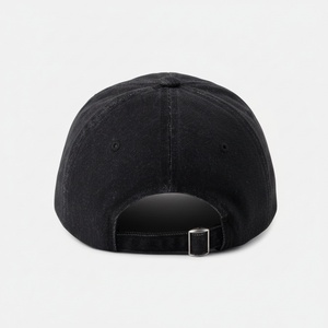 Gorra de Béisbol de 6 Paneles, Estilo Dad Hat, de Mezclilla Negra Desgastada, Lavada, de Alta Calidad, Personalizada al por Mayor - Product Image 4
