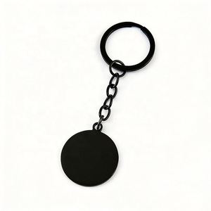 Personalized <b>Customization</b> Laser Engraving logo Printing Stainless Steel Photo Circular Blank Material Metal <b>Keychain</b> - Product Image 5