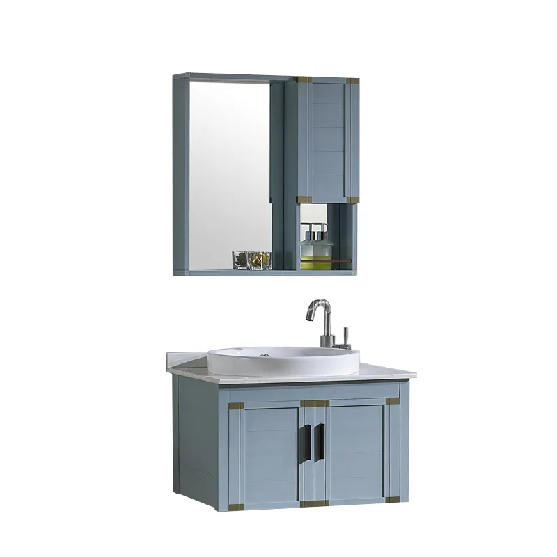 Euro stile moderno di alta qualità vanity unità bagno con specchio