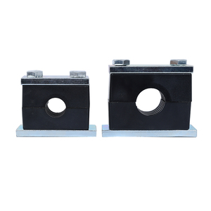 Colliers de <span class=keywords><strong>serrage</strong></span> télescopiques en <span class=keywords><strong>nylon</strong></span> usinés sur mesure à deux oreilles pour tubes et tuyaux en plastique avec finition zinguée pour applications à gros diamètres - Product Image 2