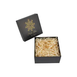 Caja de Regalo Navideña Negra Personalizada con Nombre, Artículos para Fiestas - Product Image 1