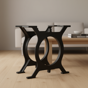 Set Of 2 Black Cast Iron Furniture Legs For <b>Coffee</b> <b>Tables</b> Model D0100HHR4IT - Product Image 2