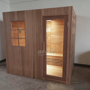 <span class=keywords><strong>ห้อง</strong></span>ซาวน่าอินฟราเรดในร่มสำหรับบ้าน ทำจากไม้เนื้อแข็งธรรมชาติ พร้อมเครื่องทำความร้อนแบบสเปกตรัมเต็มรูปแบบ และประตู<span class=keywords><strong>กระจก</strong></span>นิรภัย - Product Image 3