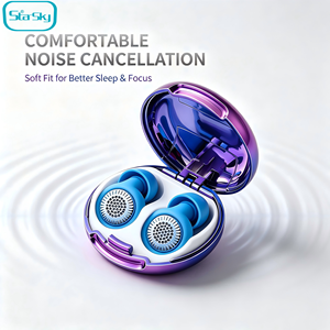 Bouchons d'oreilles réutilisables en silicone souple, design respirant en nid d'abeille, réduction du bruit par insertion, pour la protection auditive et la sécurité - Product Image 1