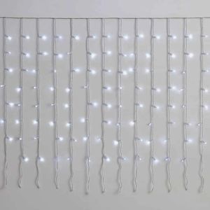 โกลก้า ผ้าม่านไฟ LED 200 ดวง 3 ม. x 1 ม. สายไฟสีขาว แสงสีขาว IP65 ไฟตกแต่ง LED - Product Image 1