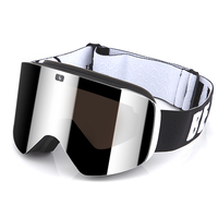 Lunettes de ski OTG haut de gamme à double couche avec revêtement miroir Revo UV400, compatibles avec les casques, pour le sport