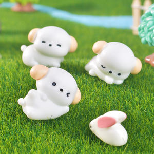 Produk baru lintas batas lanskap mikro anjing putih kecil kreatif aksesori Diy rumah boneka lansekap ornamen mobil - Product Image 3
