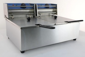 <span class=keywords><strong>Friteuse</strong></span> électrique commerciale à double <span class=keywords><strong>cuve</strong></span> et double panier en acier inoxydable CE pour comptoir, idéale pour restaurants et cuisines de restauration rapide - Product Image 6