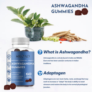 Vendita calda di Gummies Ashwagandha con vitamina <span class=keywords><strong>D</strong></span> e zinco integratori a base di erbe per alleviare lo Stress di supporto dell'umore salute immunitaria - Product Image 4