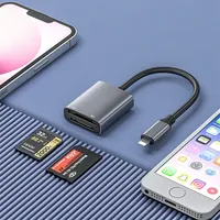 Adaptateur de lecteur de carte USB Type-C pour iPhone avec prise Lightning et prise en charge SD/MS