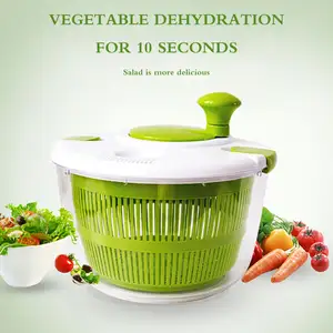 Salad Spinner Kualitas Tinggi Dioperasikan Tangan Saringan Cuci Salad Spinner Barang Rumah Tangga