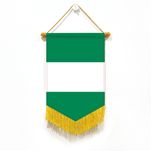 Banderas Pequeñas para Coche al por Mayor, Decoración de Pared de Nigeria, Adornos Colgantes Pequeños, Impresión Digital, Material de Satén - Product Image 6