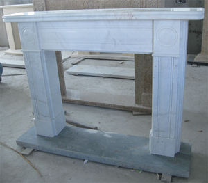 Chimenea de Mármol Blanco Calacatta de Estilo <span class=keywords><strong>Romano</strong></span> en Piedra Natural - Product Image 3