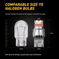 2 ampoules LED T20 7443 T10 rouges W21/5W 7440 W21W pour feux arrière, feux de freinage, feux de recul, 6500K blanc super lumineux 12V