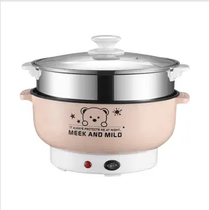 Factory Direct Household Power Adjustable Non Stick Electric Pot Cookware Hot Pot Smart Stockpot Steamer Cooking Pot