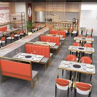 Ensemble de mobilier de luxe moderne en marbre durable de haute qualité pour restaurant extérieur, hôtel, bar, banquette, canapé, table et chaise de café scolaire