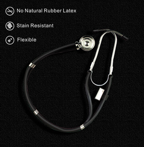 Stéthoscope professionnel à double tube et double embout en acier inoxydable pour diagnostic médical en cliniques et usage familial - Product Image 5
