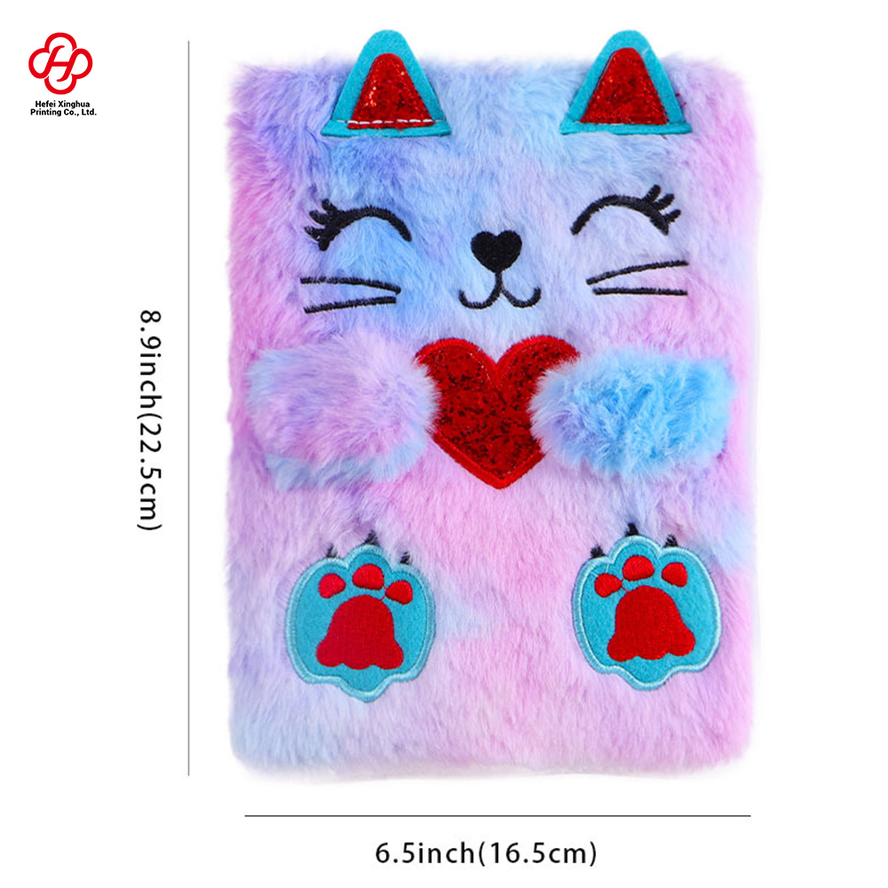 hand notebook new plush hardcover cartoon