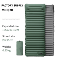 Nouveau coussin de couchage gonflable automatique à pédale pliable extérieur Camping coussin d'air en TPU Portable
