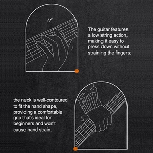 OEM tùy chỉnh Basswood 41 inch Màu đỏ Acoustic <span class=keywords><strong>guitar</strong></span> với độ bóng cao kết thúc - Product Image 3