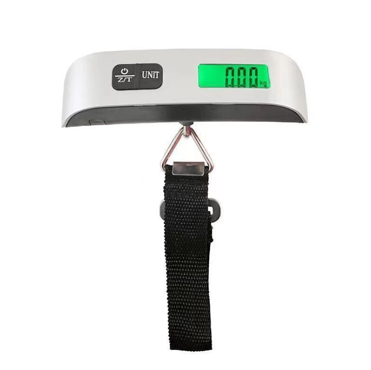 Balança digital elétrica portátil para bagagem, balança suspensa para viagem, 50kg