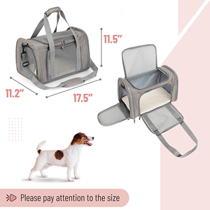 Foldable Nylon Pet Carrier Bag <b>Cat</b> and Dog <b>Backpack</b> with Zipper Closure Portable Breathable Rubber Mesh <b>Cat</b> Dog <b>Backpacks</b> - Product Image 2