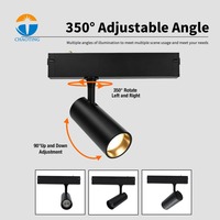 Rail lumineux mural linéaire en aluminium à LED COB magnétique, 3 couleurs, personnalisable, système intelligent, intensité réglable, CRI 90, 3000-6500K
