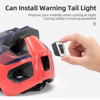 ROCKBROS Casque de vélo avec feu arrière, lumière avant, support de caméra, casque de vélo, VTT