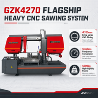 Scie à ruban automatique CNC GZK4270 de 700 mm pour métaux lourds avec variateur de fréquence