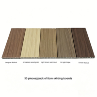 Plinthe moderne en SPC avec revêtement intégré, texture pierre naturelle, surface mate lisse, écologique, imperméable, garantie 5 ans