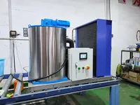 Máquina para Hacer Hielo en Escamas, Eléctrica, Industrial, con Refrigerador y Congelador Integrados
