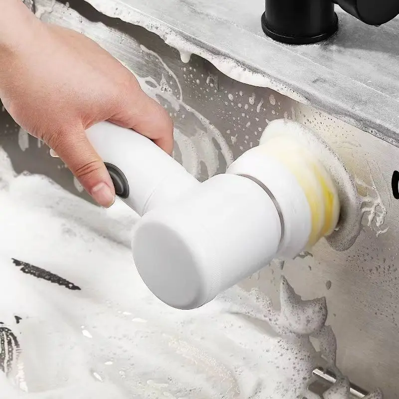 Brosse à vaisselle de cuisine nettoyeur d'évier brosse de nettoyage multifonctionnelle brosse de nettoyage électrique rechargeable