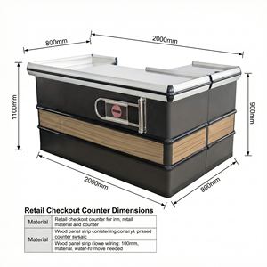 आधुनिक स्टील और लकड़ी खुदरा चेकआउट काउंटर सुपरमार्केट के लिए उपयुक्त हैं - Product Image 6