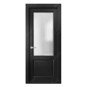 Desain Rangka Pintu Kayu Kaca Solid Pintu Interior Kamar Baru Tahan Air