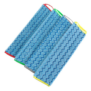 <b>Flat</b> <b>Mop</b> Replacement Head Microfibre Rectangular Hook And Loop Home Cleaning - Product Image 1