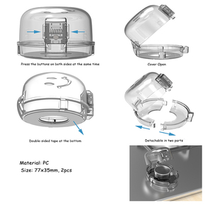 Gran oferta Probebi VB005 silicona PC horno perilla cubierta protectora estufa superior para seguridad de los niños suministros para bebés - Product Image 1