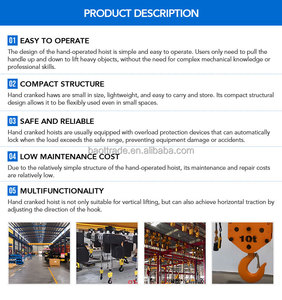 Palan à chaîne 1Ton Outils à main Crochet à chaîne de levage Palan mécanique - Product Image 6