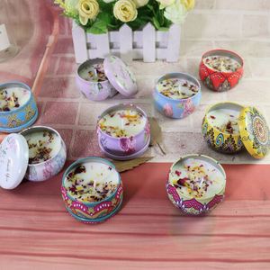 Bougies parfumées en cire de soja avec fleurs séchées DIY, vente en gros, pour mariage, anniversaire, emballage cadeau, décoration intérieure - Product Image 5