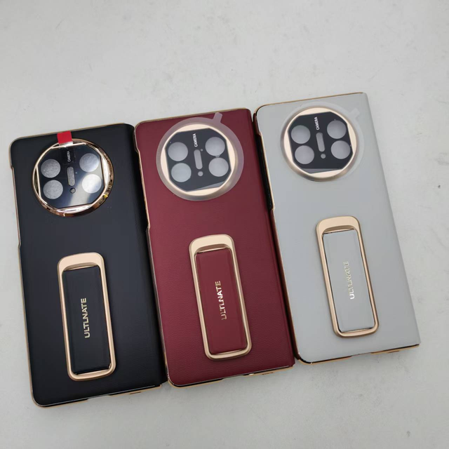 Phone Case for Huawei Mate X7 / Mate X6 | PU Leather Flip Cover with Smart Window Wrist Strap & Rotating Kickstand