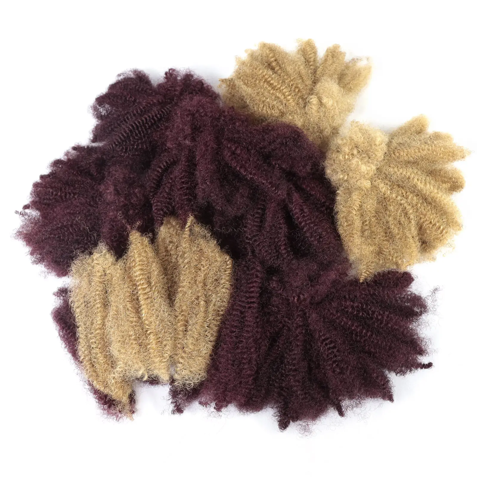 Locs Crochet Braids Brazilian 100% Virgin Raw Unprocessed Human Hair 4B 4C Afro Kinky Curly Bulk Human Braiding Hair